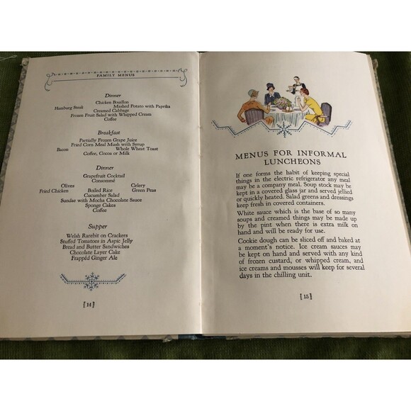Electric Refrigerator Recipes and Menus Hardcover 1927 GE 5th Edition 1929 - Picture 7 of 12